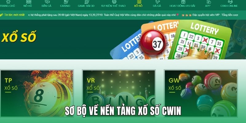Sơ bộ về nền tảng xổ số CWIN